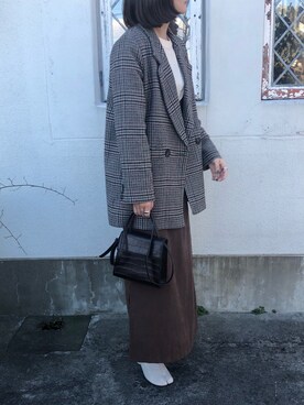 「ISOOK（アイスー）のアイテム（ワンピース）」を使った、Kie さん（レディース・162cm）の冬コーディネート