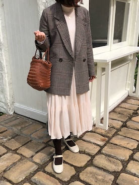 「カンフーシューズ」｜Kie さん（レディース・162cm）の春コーディネート