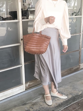 「カンフーシューズ」｜Kie さん（レディース・162cm）の春コーディネート