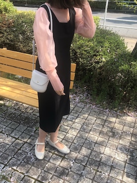 「カンフーシューズ」｜Kie さん（レディース・162cm）の春コーディネート