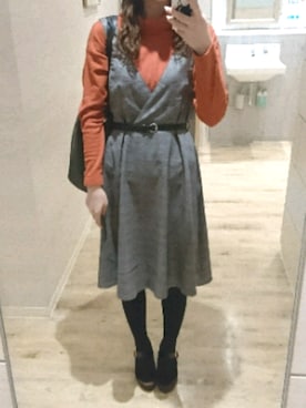 「激安コーデ」｜「アイテム（ワンピース/ドレス）」を使った、mkさん（レディース・163cm）の秋コーディネート