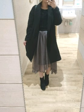 「アイテム（チェスターコート）」を使った、mkさん（レディース・163cm・20代）の秋コーディネート
