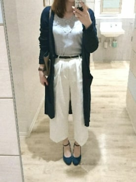 「NET（ネット）のアイテム（パンツ）」を使った、mkさん（レディース・163cm）の春コーディネート
