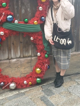 「LE COQ（ルコック）のアイテム（バッグ）」を使った、mkさん（レディース・163cm）の冬コーディネート