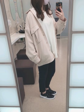 「ナイキスニーカー」｜「アイテム（ブルゾン）」を使った、mkさん（レディース・163cm）の秋コーディネート