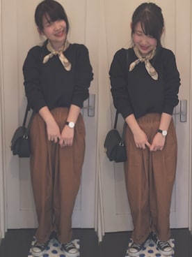 「Lattice（Lattice）のアイテム（財布/小物）」を使った、❤︎ ｍｉｙｕｕ❤︎さん（レディース・166cm）の冬コーディネート