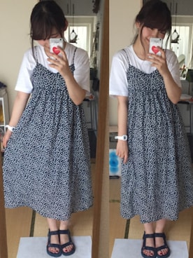 「ミッキーT」｜「アイテム（ワンピース/ドレス）」を使った、❤︎ ｍｉｙｕｕ❤︎さん（レディース・164cm）の夏コーディネート
