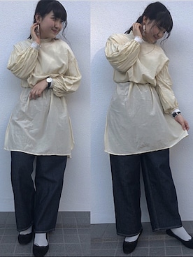 「ウエストイン」｜「アイテム（ワンピース/ドレス）」を使った、❤︎ ｍｉｙｕｕ❤︎さん（レディース・164cm）の春コーディネート