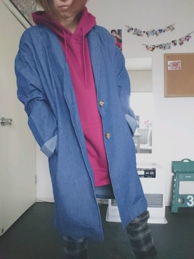 「KOBE LETTUCE」｜「アイテム（チェスターコート）」を使った、renfuu_mamさん（レディース・156cm）の冬コーディネート