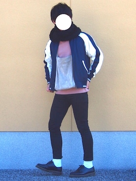 「Dr. Martens（ドクターマーチン）のDr.Martens (ドクターマーチン)/1461 3EYE GIBSON SHOES（その他シューズ）」を使った、teaさん（メンズ・171cm）の冬コーディネート