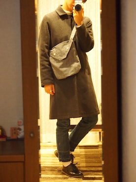 「Dr. Martens（ドクターマーチン）のDr.Martens (ドクターマーチン)/1461 3EYE GIBSON SHOES（その他シューズ）」を使った、teaさん（メンズ・171cm）の春コーディネート