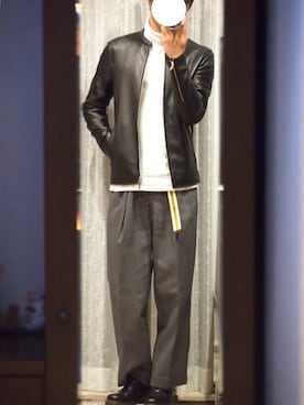 「Dr. Martens（ドクターマーチン）のDr.Martens (ドクターマーチン)/1461 3EYE GIBSON SHOES（その他シューズ）」を使った、teaさん（メンズ・171cm）の春コーディネート