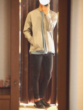 「Dr. Martens（ドクターマーチン）のDr.Martens (ドクターマーチン)/1461 3EYE GIBSON SHOES（その他シューズ）」を使った、teaさん（メンズ・171cm）の春コーディネート