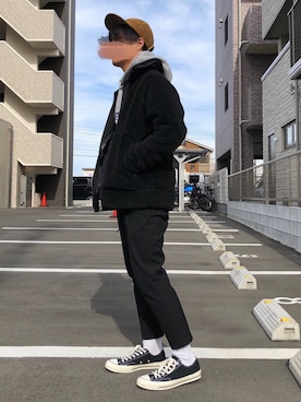 「HELLY HANSEN（ヘリーハンセン）のアイテム（ブルゾン）」を使った、teaさん（メンズ・171cm）の冬コーディネート