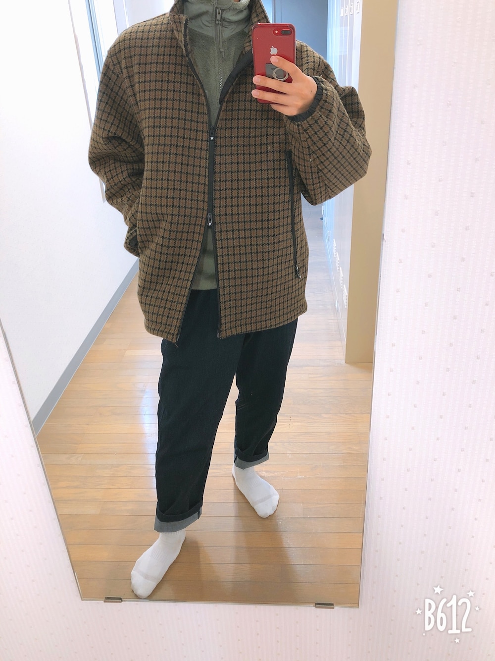 「サウスツーウエストエイト、ロスコ、UNIQLO」｜「South2 West8のアイテム（ブルゾン、ブラウン系）」を使った、10NAさん（メンズ・177cm）の冬コーディネートの1枚目の写真