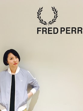 「FRED PERRY（フレッドペリー）のアイテム（ブルゾン）」を使った、sachik0さん（レディース・158cm）の冬コーディネート