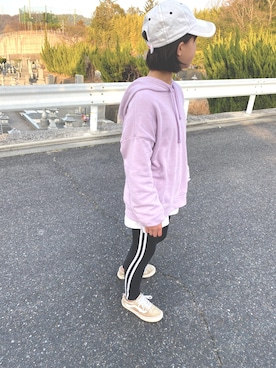 「LACEEQ（ラシーク）のアイテム」を使った、miiiさん（キッズ・110cm）の春コーディネート