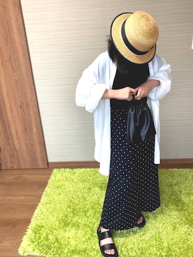 「AZUL by moussy（アズールバイマウジー）のアイテム（帽子）」を使った、miiiさん（キッズ・146cm）の夏コーディネート