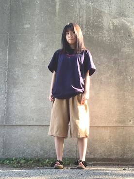 「サッカー」｜「アイテム（サンダル）」を使った、百瀬さん（レディース・152cm）の夏コーディネート