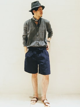 「45R（フォーティファイブアール）のアイテム（シューズ）」を使った、93さん（メンズ・183cm）の春コーディネート