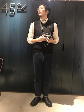 「45R（フォーティファイブアール）のアイテム（フォーマルスーツ/小物）」を使った、93さん（メンズ・183cm）の秋コーディネート