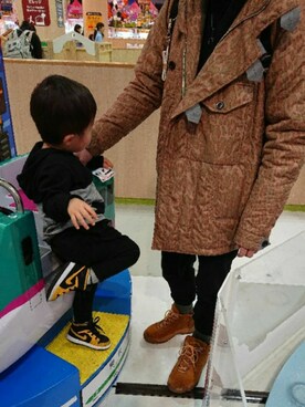 「Paul Smith（ポールスミス）のアイテム（ダウンジャケット/コート）」を使った、ゆいてぃ★さん（キッズ・80cm）の冬コーディネート
