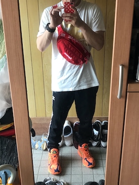 「STARTER BLACK LABEL（スターターブラックレーベル）のアイテム（Tシャツ/カットソー）」を使った、SHO∞さん（メンズ・170cm）の夏コーディネート