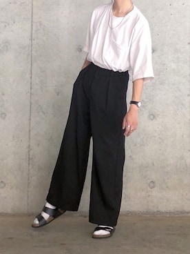 「EDWIN（エドウィン）のアイテム（サンダル）」を使った、MAITO 마이토　さん（メンズ・170cm）の夏コーディネート