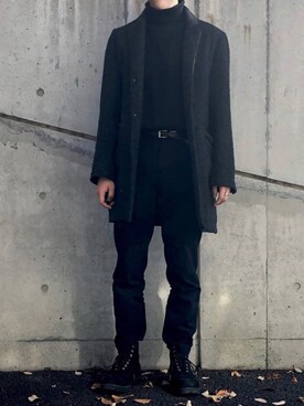 「shiyoh」｜「アイテム（チェスターコート）」を使った、MAITO 마이토　さん（メンズ・170cm）の冬コーディネート