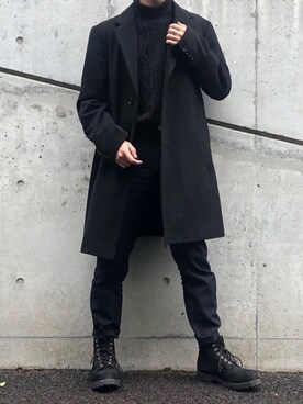 「shiyoh」｜「アイテム（チェスターコート）」を使った、MAITO 마이토　さん（メンズ・170cm）の冬コーディネート