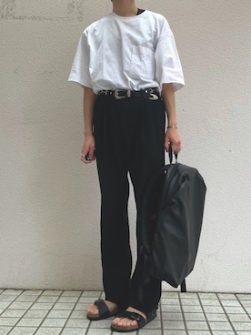 「EDWIN（エドウィン）のアイテム（サンダル）」を使った、MAITO 마이토　さん（メンズ・170cm）の夏コーディネート