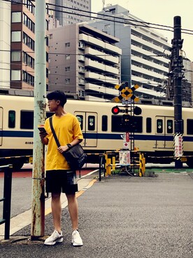 「TIMBUK2（ティンバックツー）のアイテム」を使った、半仗さん（メンズ・174cm）の秋コーディネート