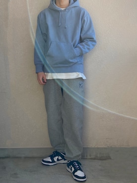 「アイテム（スウェットパンツ）」を使った、Rxoさん（メンズ・176cm）の冬コーディネート