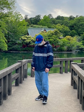 「NIKE（ナイキ）のアイテム（ナイロンジャケット）」を使った、Rxoさん（メンズ・176cm・20代）の春コーディネート