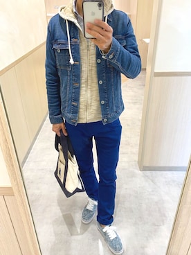 「スニーカー男子」｜「アイテム（ジャケット/アウター）」を使った、non._.1112さん（メンズ・172cm）の春コーディネート