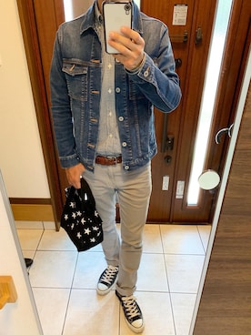 「CONVERSE（コンバース）のアイテム（トートバッグ）」を使った、non._.1112さん（メンズ・172cm）の春コーディネート