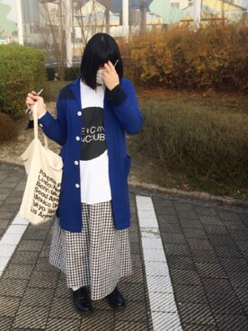 「POU DOU DOU（プードゥドゥ）のアイテム（ステンカラーコート）」を使った、ルイさん（レディース・165cm）の冬コーディネート