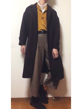 「STUDIOUS（ステュディオス）のアイテム（レッグウェア）」を使った、ぽんさん（メンズ・184cm）の冬コーディネート