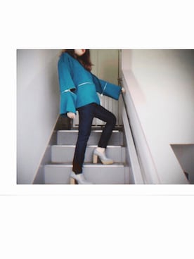 「Ameri（アメリ）のアイテム（トップス）」を使った、YUKA  MAKINOさん（レディース・158cm）の夏コーディネート