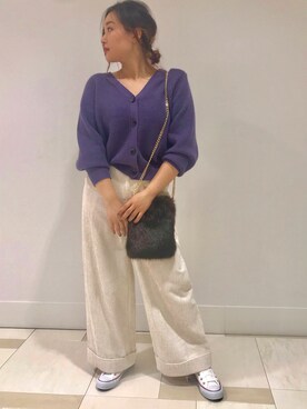 「Rouge vif la cle（ルージュヴィフラクレ）のアイテム」を使った、YUKA  MAKINOさん（レディース・158cm）の秋コーディネート