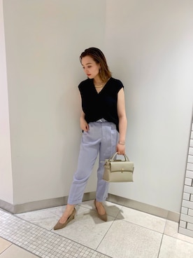 「PotioR（ポティオール）のアイテム」を使った、YUKA  MAKINOさん（レディース・158cm）の夏コーディネート