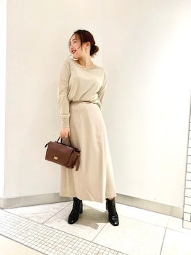 「PotioR（ポティオール）のアイテム」を使った、YUKA  MAKINOさん（レディース・158cm）の秋コーディネート