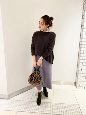 「FONCE（フォンセ）のアイテム」を使った、YUKA  MAKINOさん（レディース・158cm）の秋コーディネート