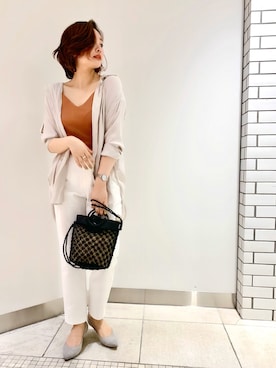 「FONCE（フォンセ）のアイテム」を使った、YUKA  MAKINOさん（レディース・158cm）の春コーディネート