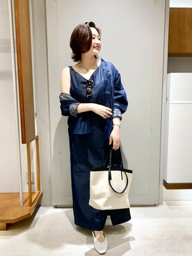 「Rougevif」｜「アイテム（その他シューズ）」を使った、YUKA  MAKINOさん（レディース・158cm）の夏コーディネート