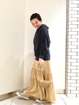 「VICE VERSA（バイスバース）のアイテム」を使った、YUKA  MAKINOさん（レディース・158cm）の秋コーディネート