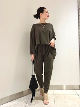 「PICHE ABAHOUSE（ピシェ アバハウス）のアイテム」を使った、YUKA  MAKINOさん（レディース・158cm）の春コーディネート