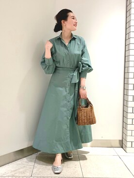 「Rougevif」｜「アイテム（バレエシューズ）」を使った、YUKA  MAKINOさん（レディース・158cm）の春コーディネート