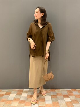 「NICOLAS LAINAS」｜YUKA  MAKINOさん（レディース・158cm）の夏コーディネート