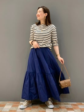 「VICE VERSA（バイスバース）のアイテム」を使った、YUKA  MAKINOさん（レディース・158cm）の夏コーディネート